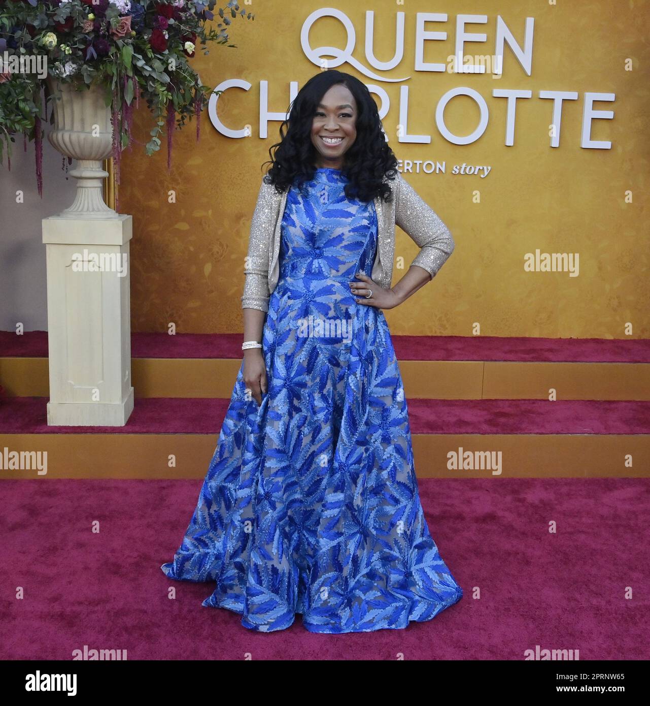 Los Angeles, United States. 26th Apr, 2023. Shonda Rhimes attends the premiere of the Netflix TV series 'Queen Charlotte: A Bridgerton Story' at the Regency Village Theatre in Los Angeles on Wednesday, April 26, 2023. Storyline: The rise and love life of a young Queen Charlotte. Photo by Jim Ruymen/UPI Credit: UPI/Alamy Live News Stock Photo