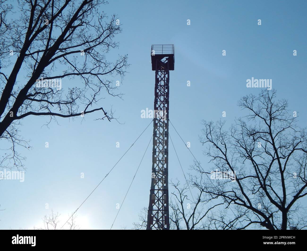 The design of the fire tower of the metal tower Stock Photo - Alamy