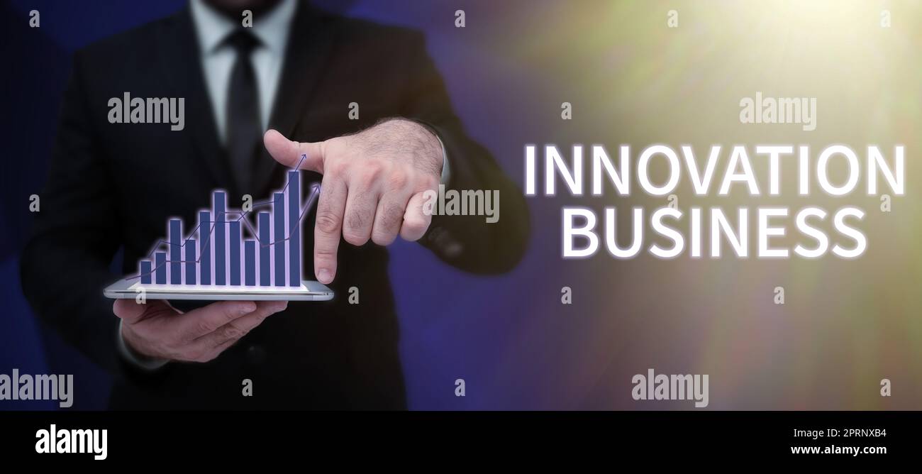 Inspiration showing sign Innovation Business. Word for Introduce New Ideas Workflows Methodology Services Stock Photo