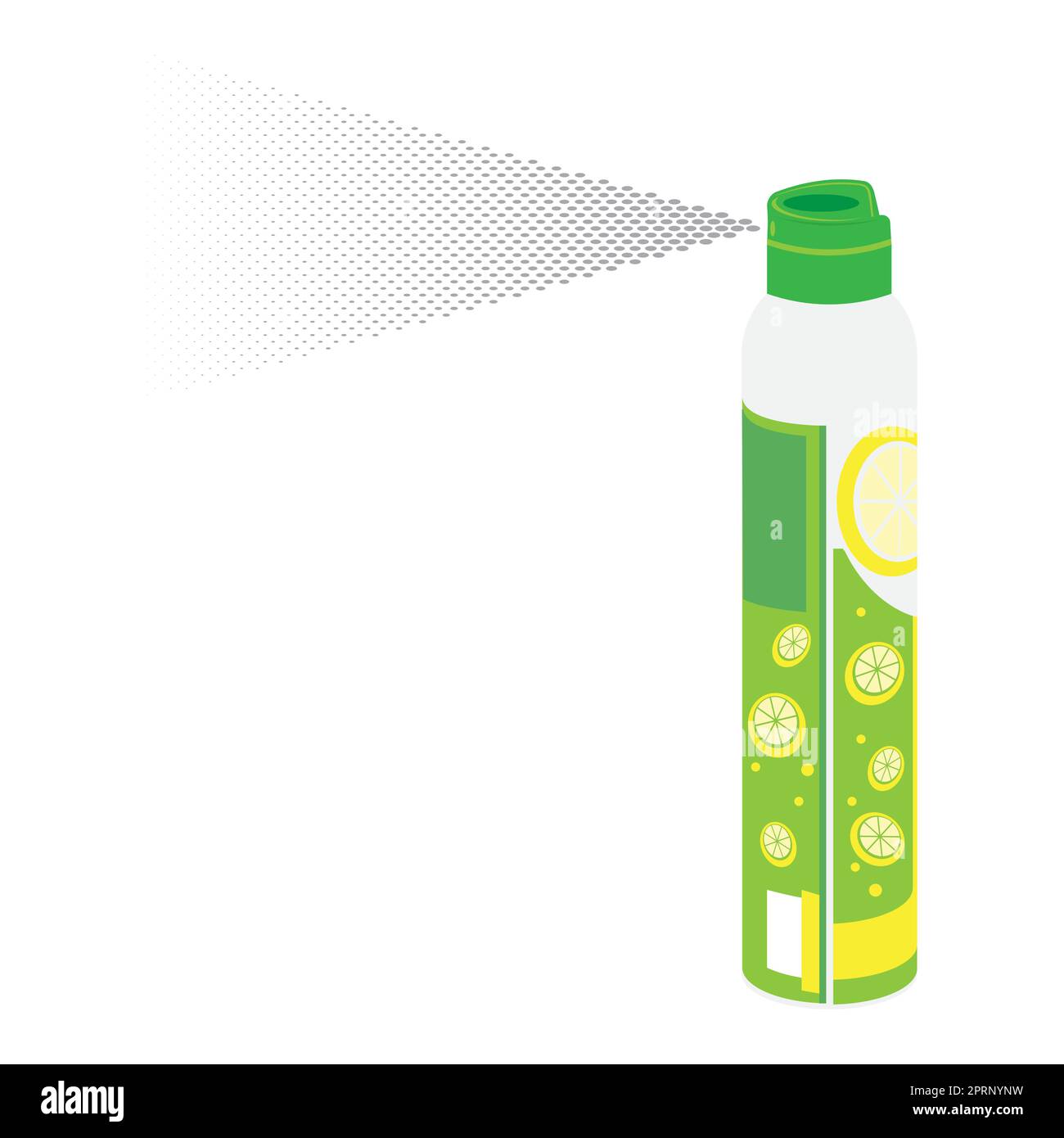 Aerosol spray can, deodorant, cleanser, furniture polish, paint, air freshener, repellent gas spray. Disinfectant icon in aluminum bottle. Stock Vector