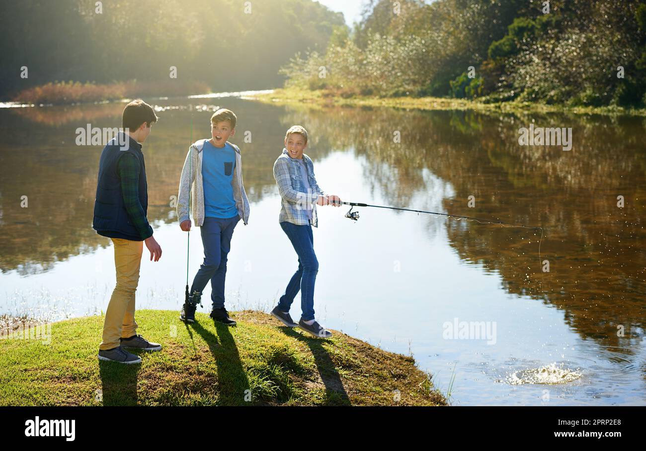 Two boys fishing hi-res stock photography and images - Page 14 - Alamy
