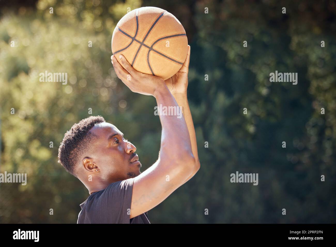 Basketball, sports and exercise workout of a man doing fitness, health and cardio training