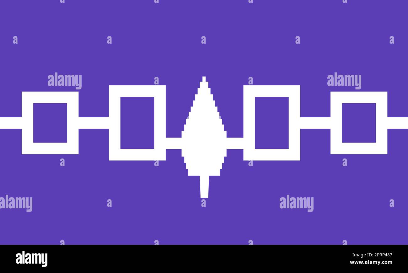 Flag Of The American Iroquois Tribe Confederacy Stock Photo Alamy