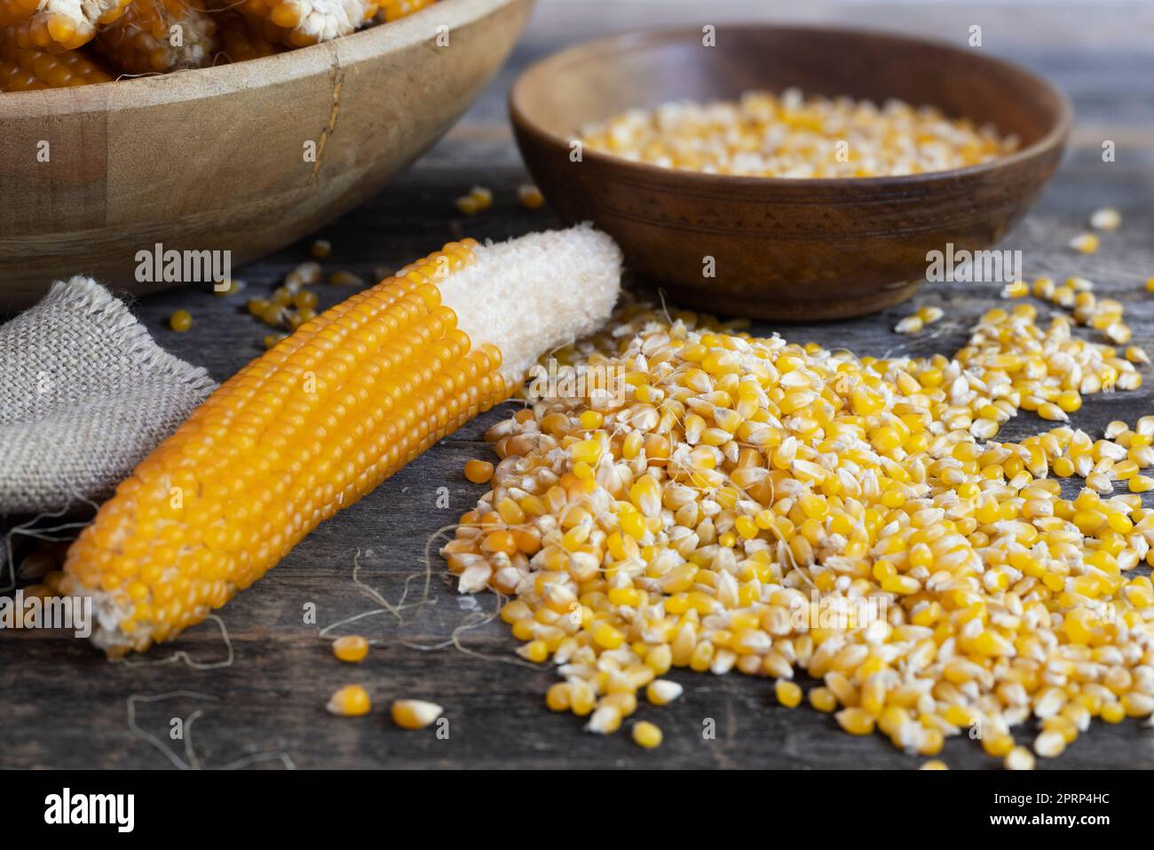 Fresh Popcorn Kernels Stock Photo Alamy