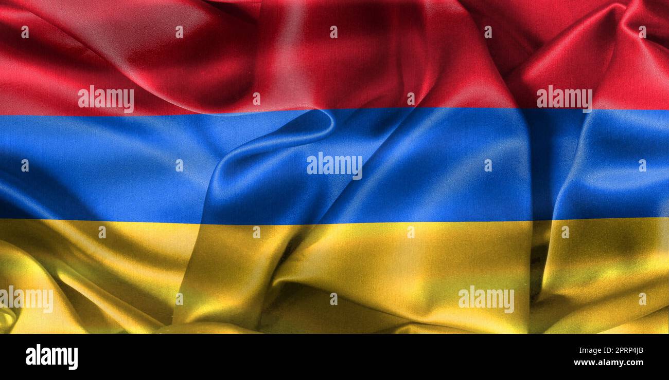Armenia flag - realistic waving fabric flag Stock Photo - Alamy