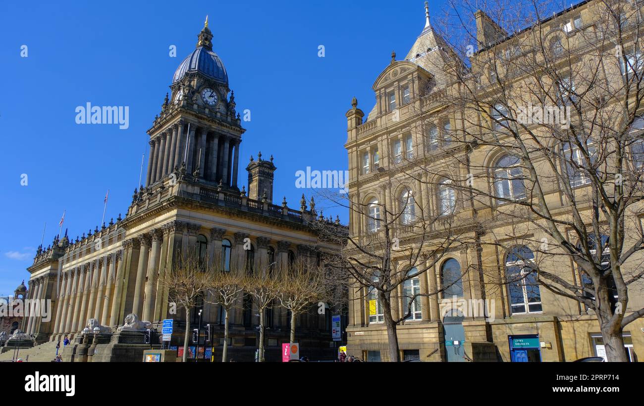 Leeds Town Hall in Leeds, United Kingdom Stock Photo