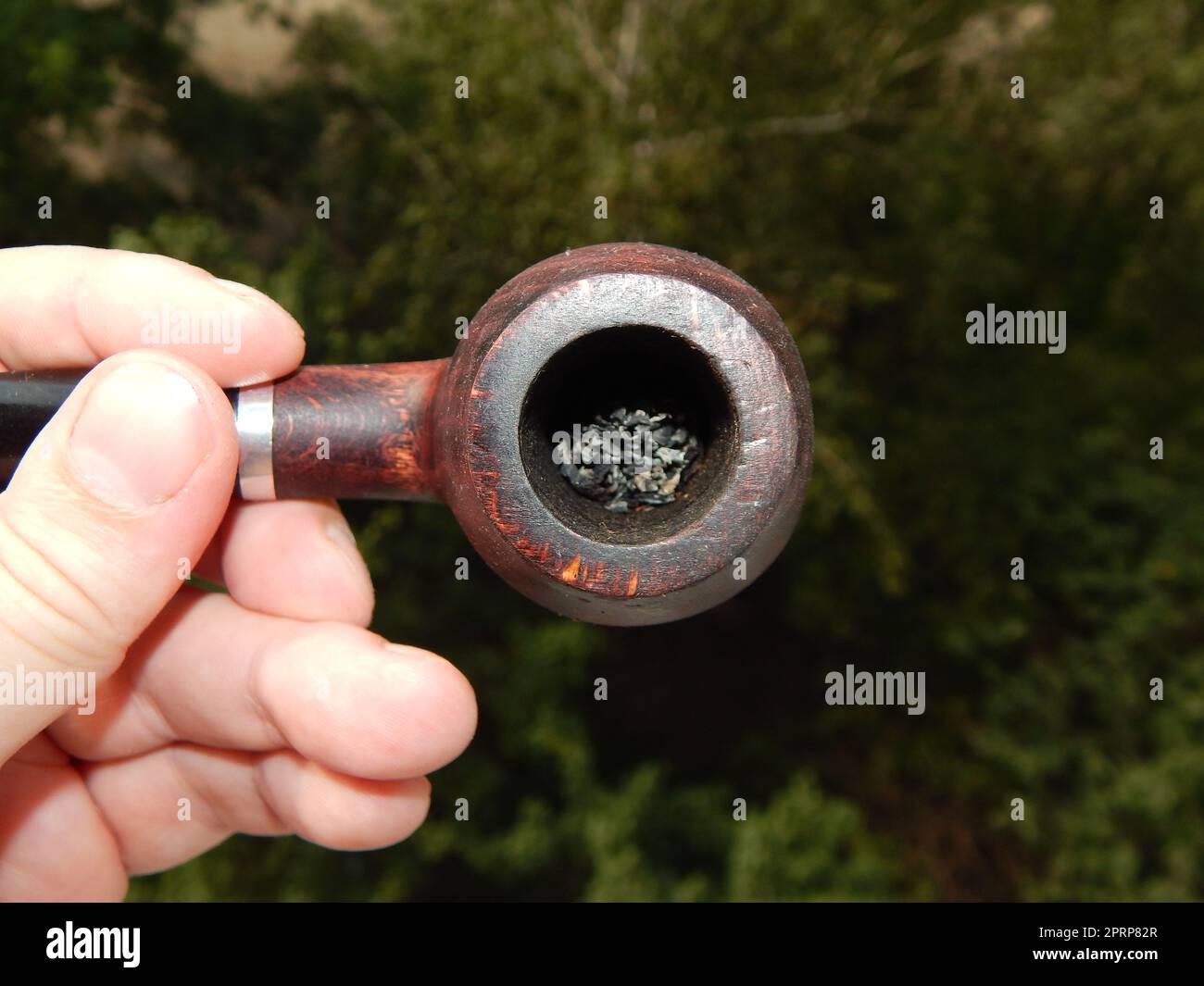 Items for smoking pipes and cigarettes, lighters, matches Stock Photo