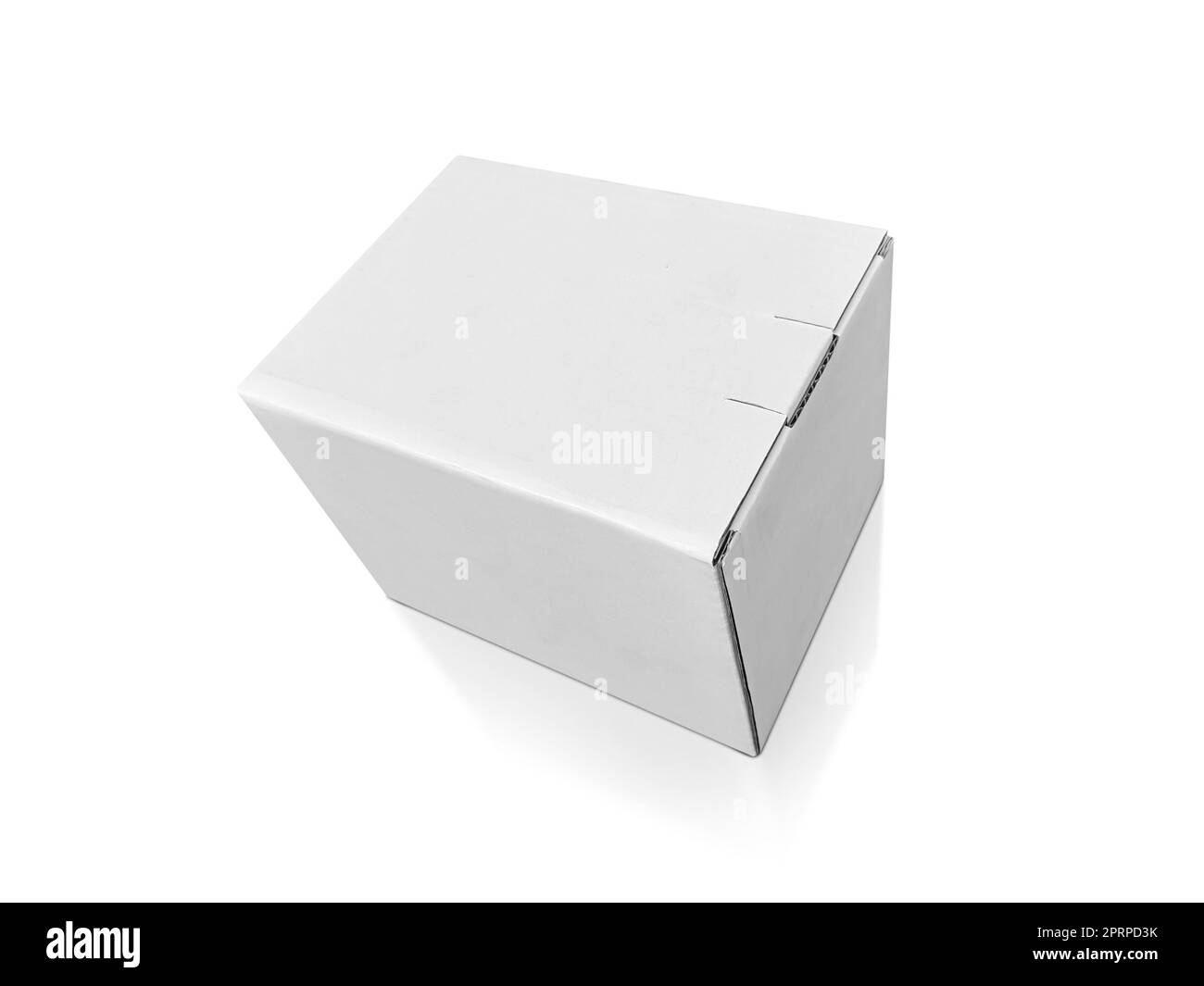 blank packaging white cardboard box isolated on white background ready ...