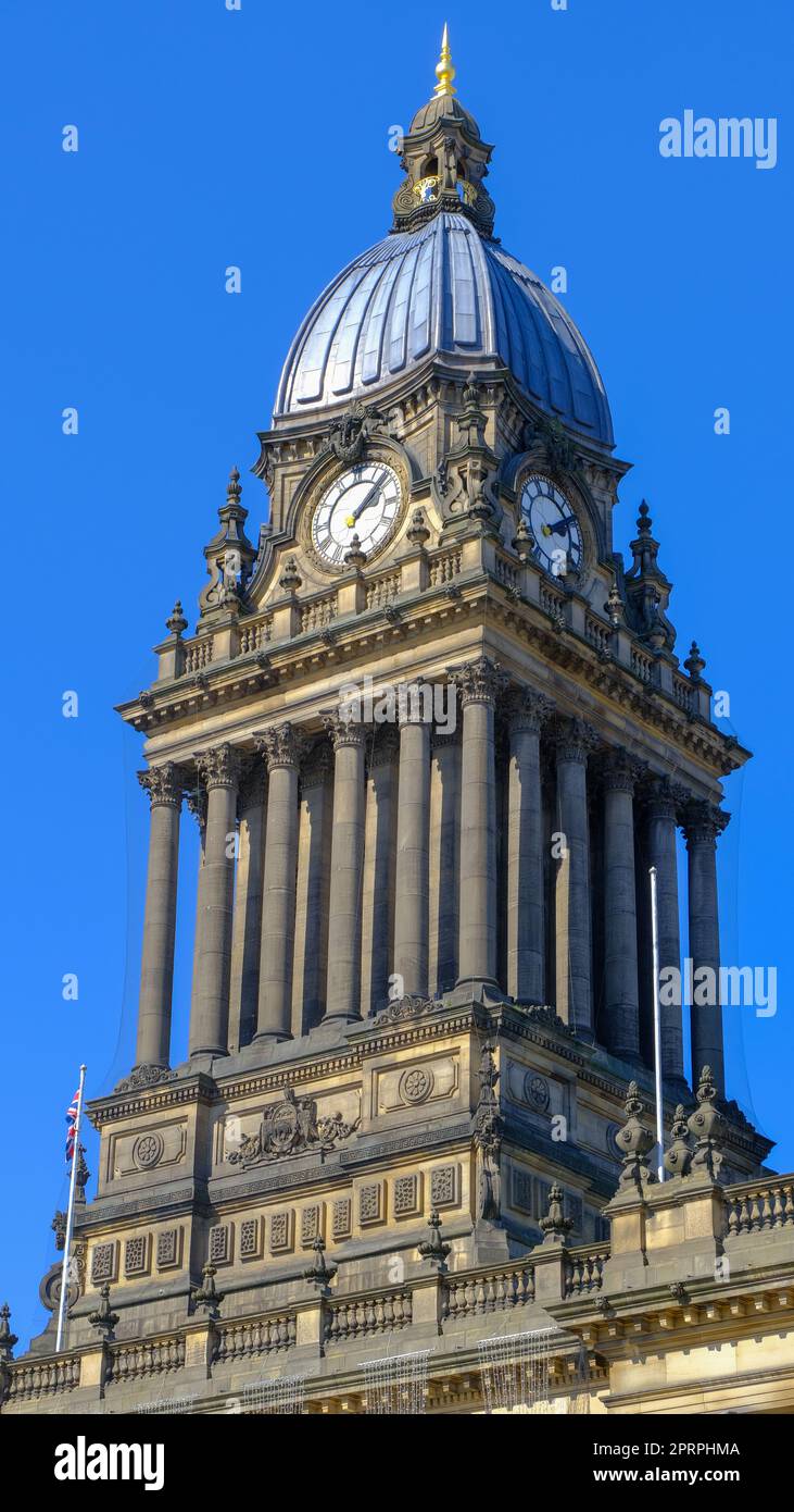 Leeds Town Hall in Leeds, United Kingdom Stock Photo