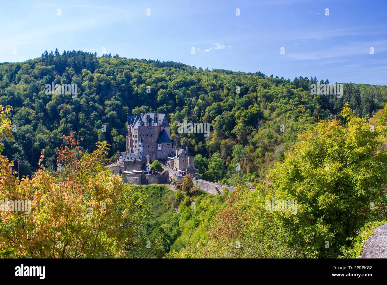 Castle Eltz located on the hill in Moselle valley, Germany Stock Photo