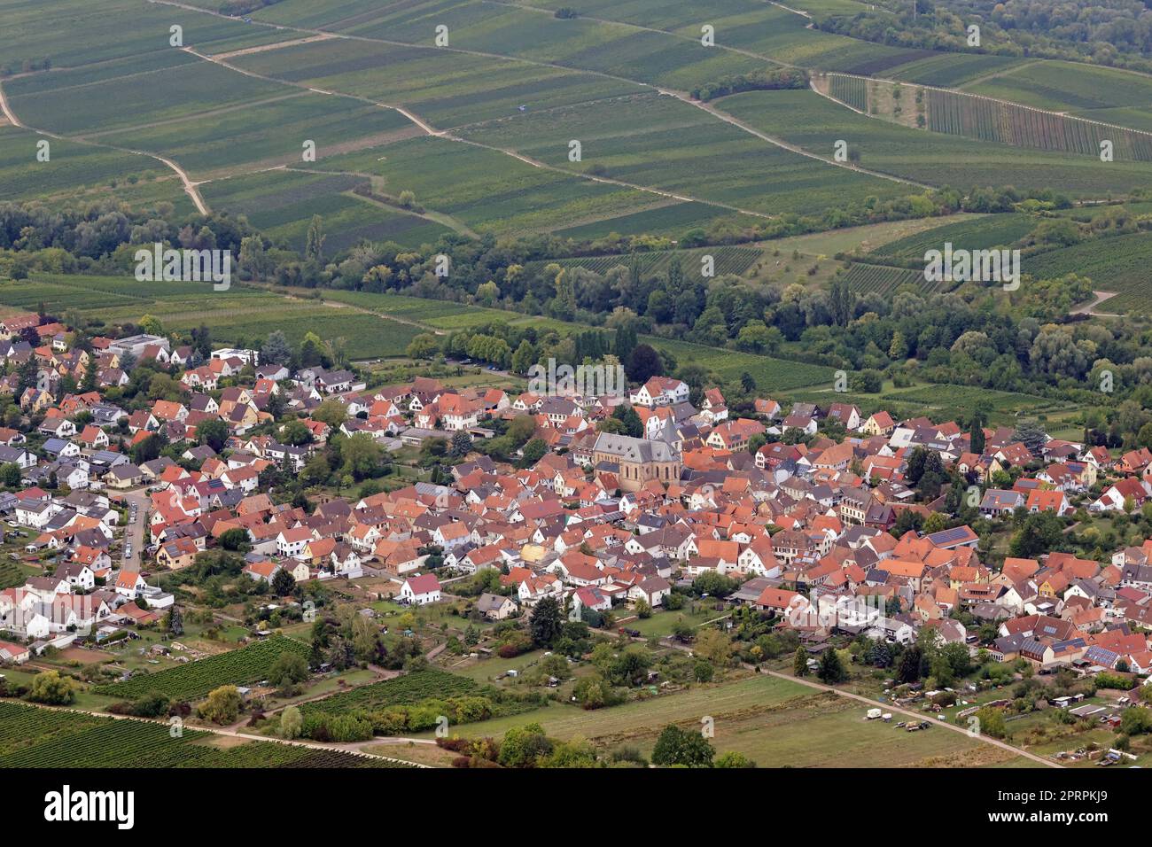 the southern palatinate from a bird's eye view Stock Photo