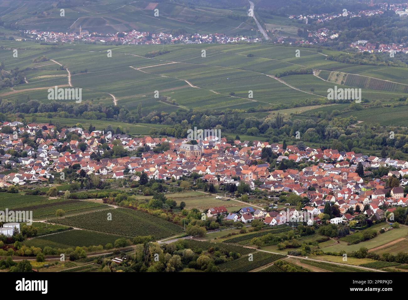 the southern palatinate from a bird's eye view Stock Photo