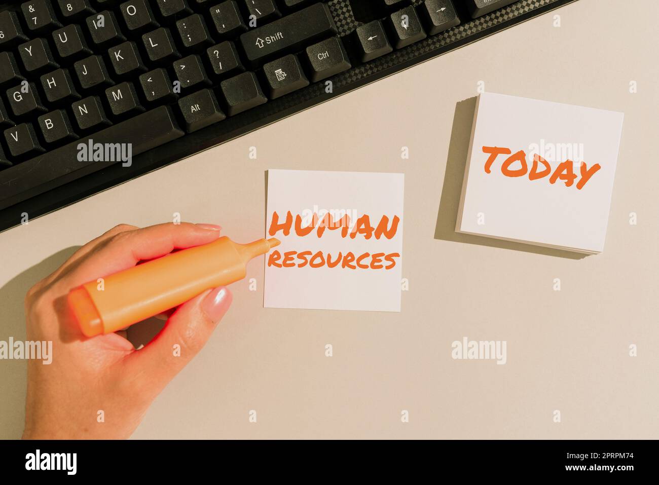 Sign displaying Human ResourcesThe people who make up the workforce of an organization. Business overview The showing who make up the workforce of an organization Stock Photo