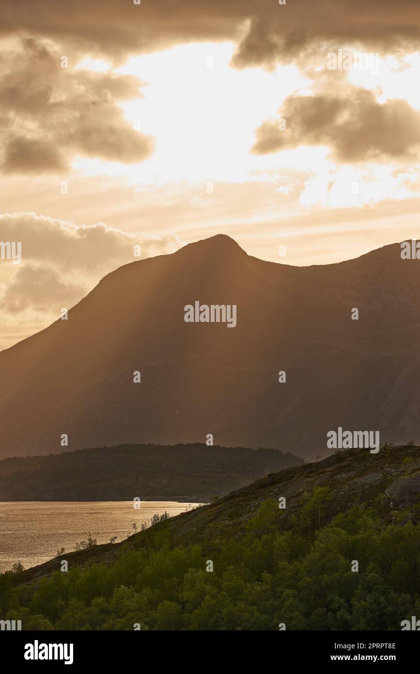 Wild nature of Northern Norway. Photo of Norwegian wilderness - Northern Norway. Stock Photo