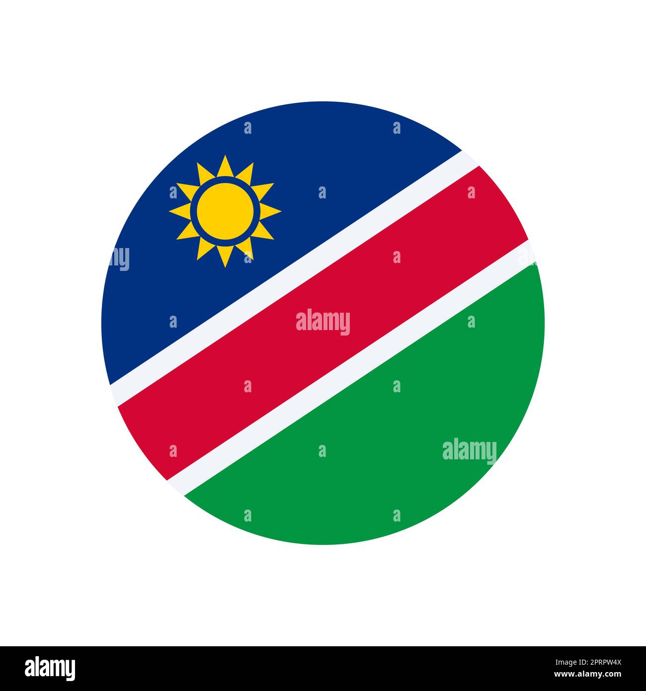 Namibia vector flag circle on white background Stock Vector