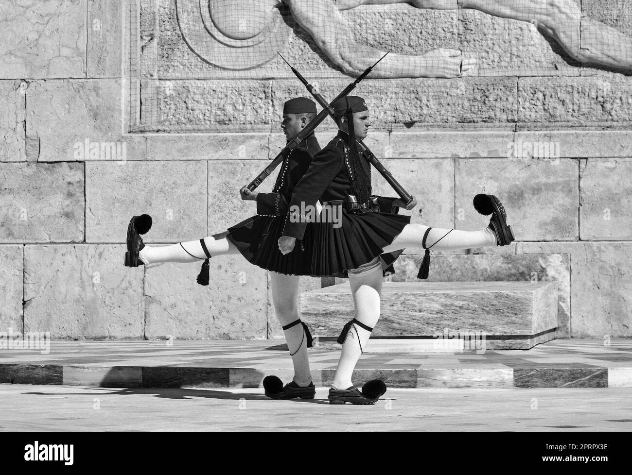 Evzones uniform Black and White Stock Photos & Images Alamy