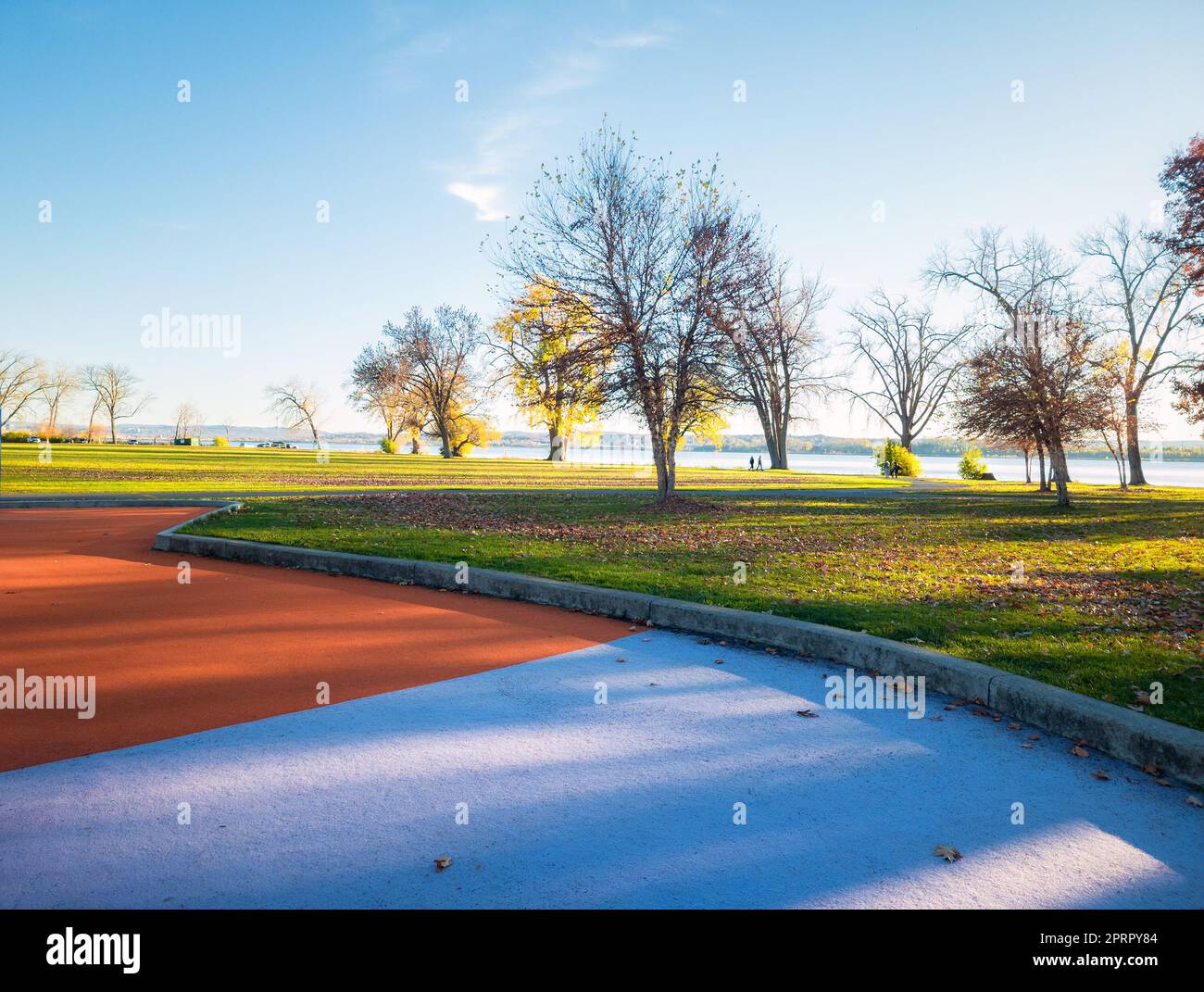 Landscape View of Onondaga Lake State Park in Syracuse, New York Stock 