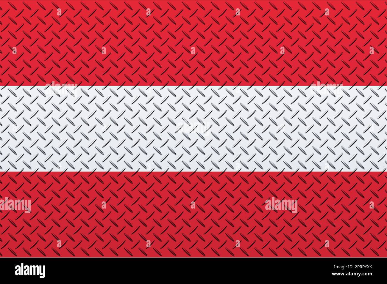 3D Flag of Austria on a metal Stock Photo