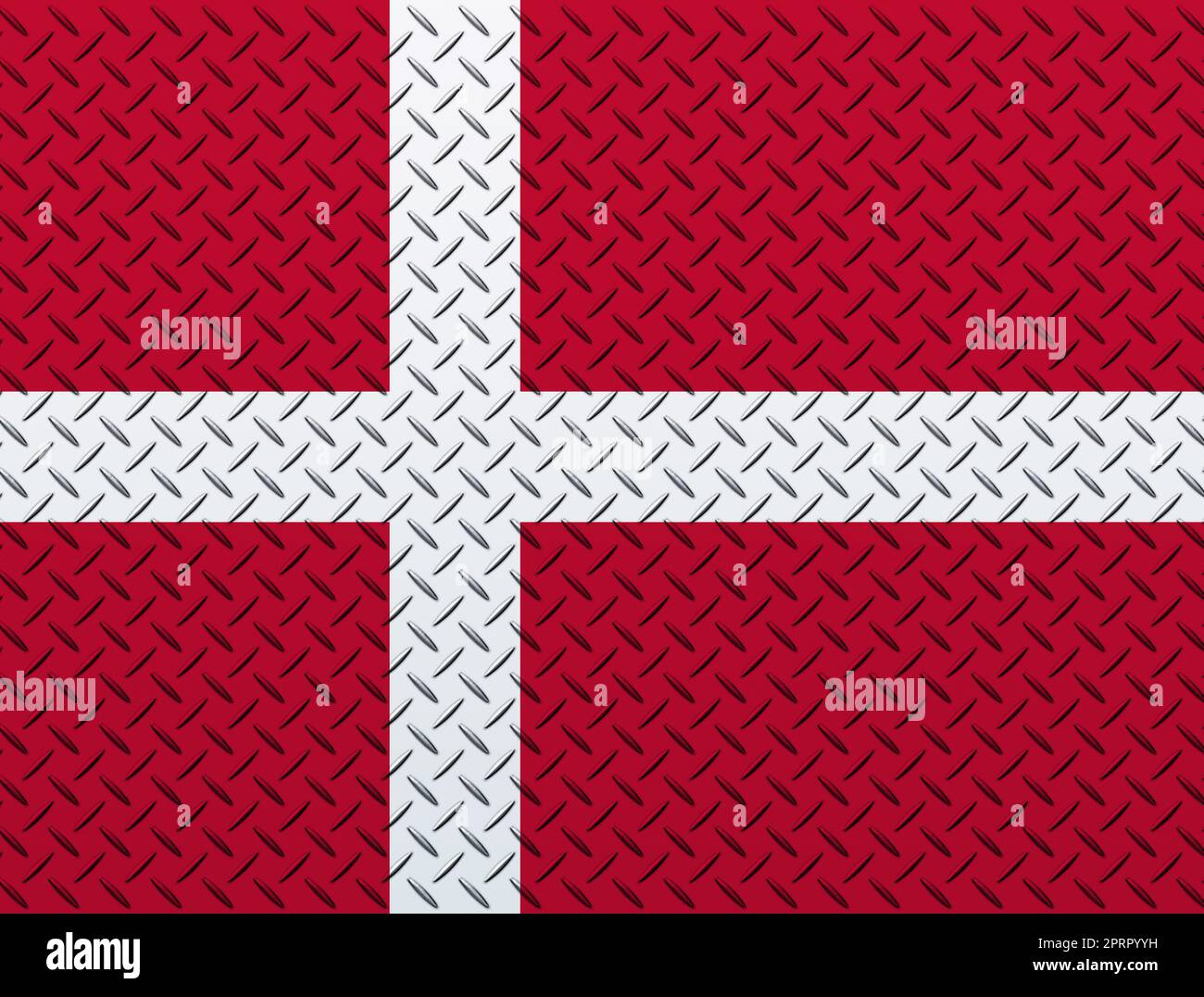 3D Flag of Denmark on a metal Stock Photo - Alamy