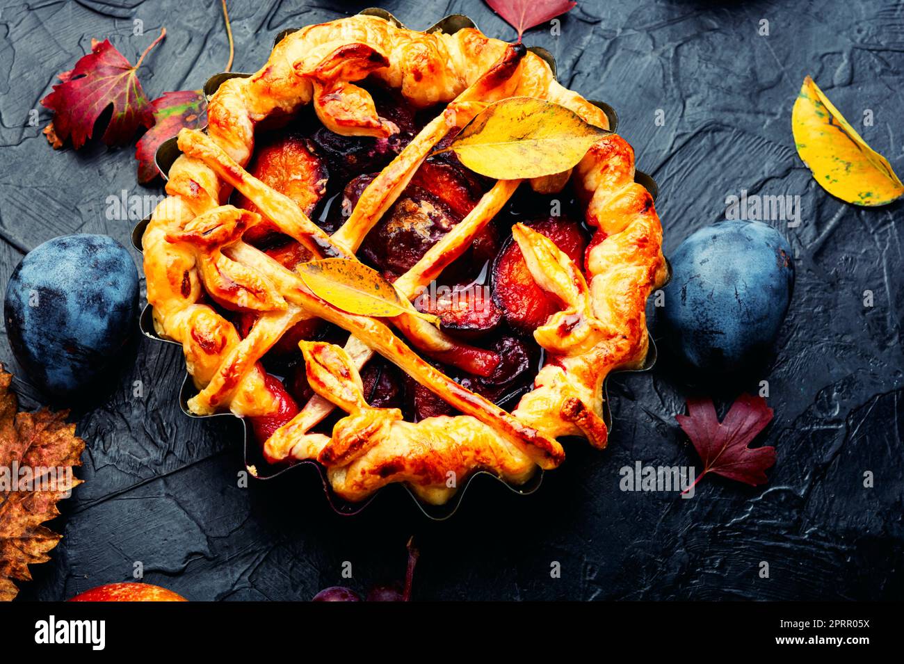 Autumn pies with fruits Stock Photo Alamy