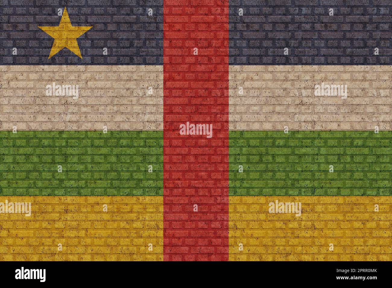 3D Flag of Central African Republic on brick wall Stock Photo - Alamy
