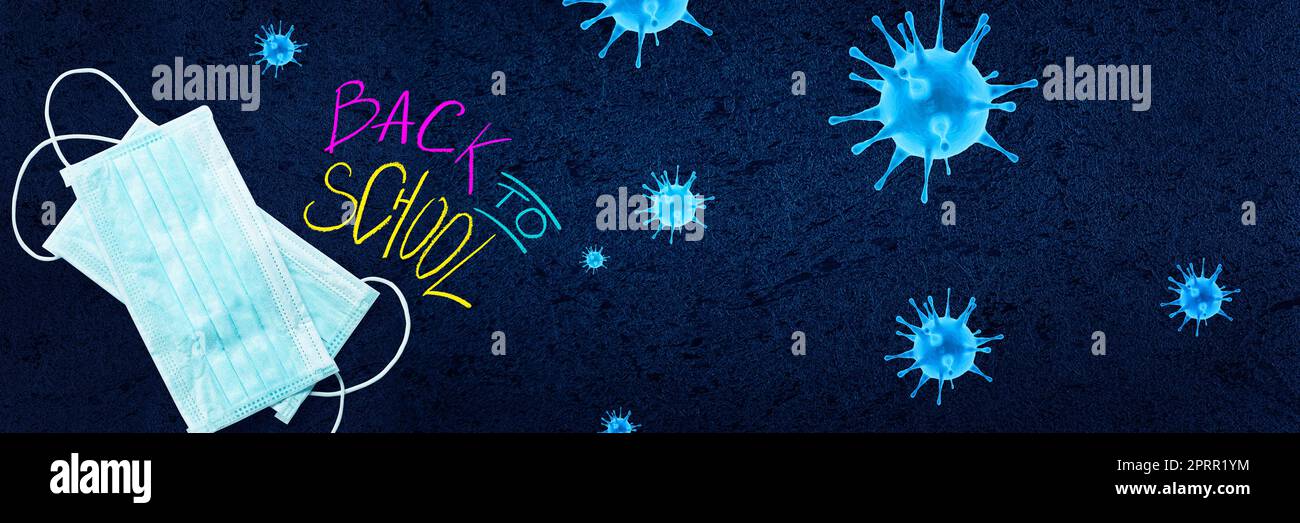 Welcome back to school after corona pandemic Stock Photo - Alamy