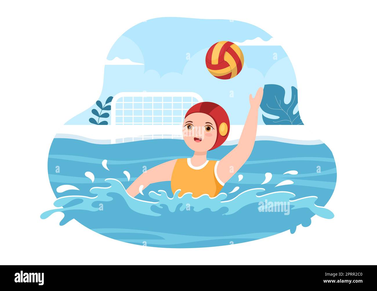 Water Sports Clipart-water polo players in pool clipart