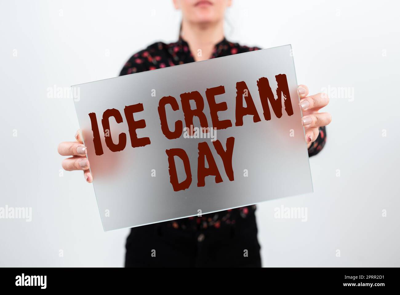 Conceptual caption Ice Cream Day. Business idea Special moment for