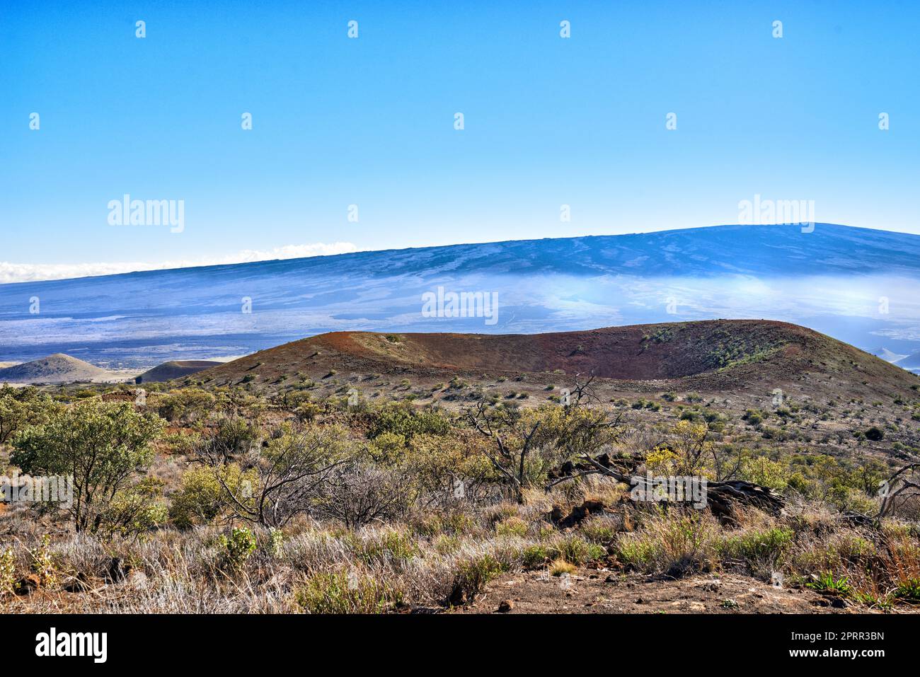 Extinct volcanic craters at Mouna Loa Hawaii. The worlds largest
