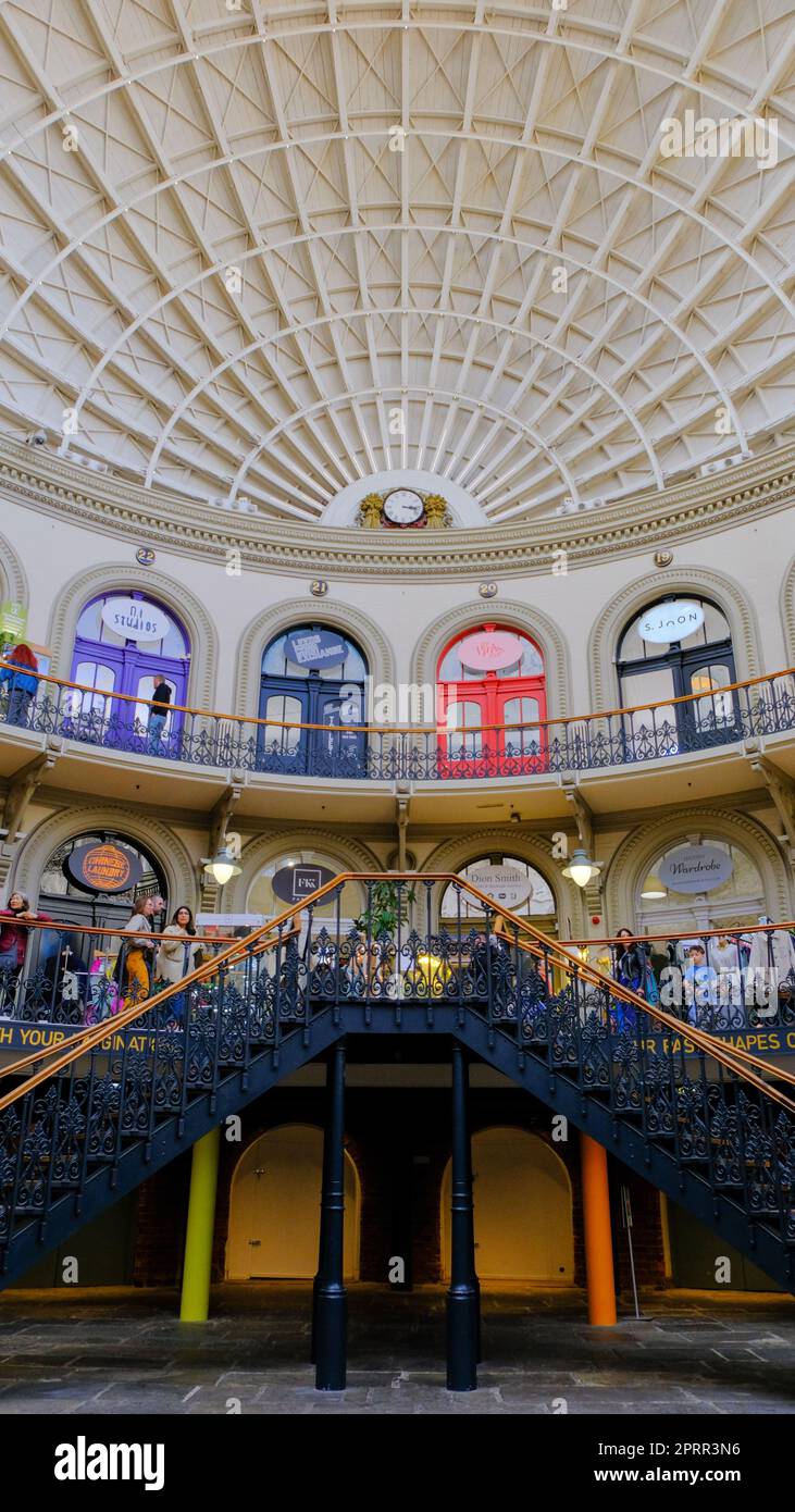 Corn Exchange is a shopping mall in Leeds, the United Kingdom Stock Photo