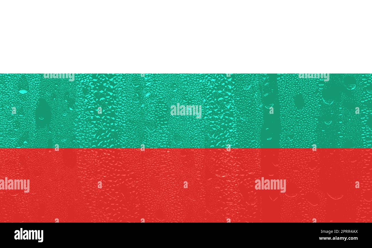 3D Flag of Bulgaria on a glass with water drop background Stock Photo ...