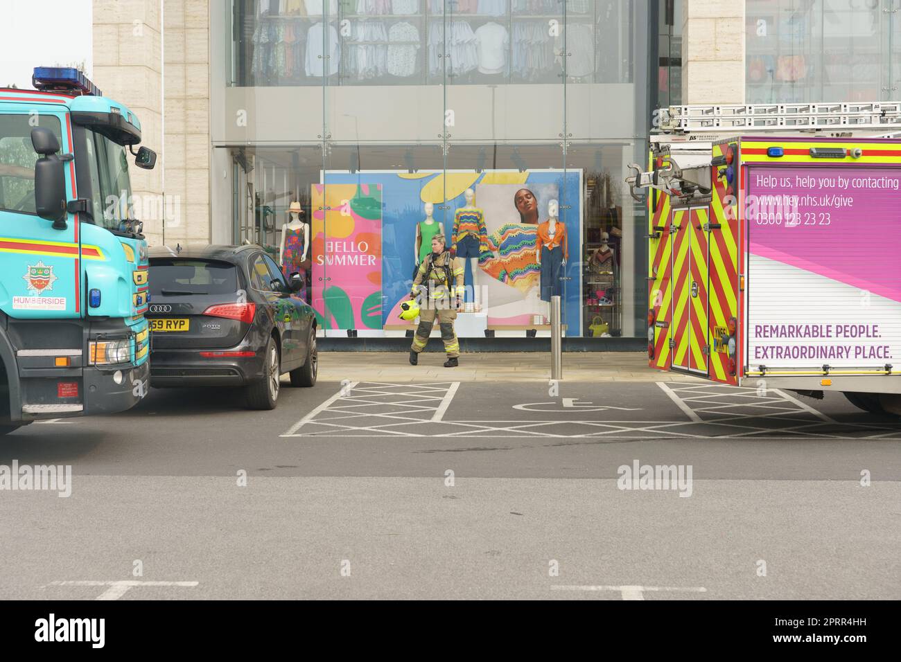 April 27th 2023, Kingswoood. Hull. Fire engines called to a possible