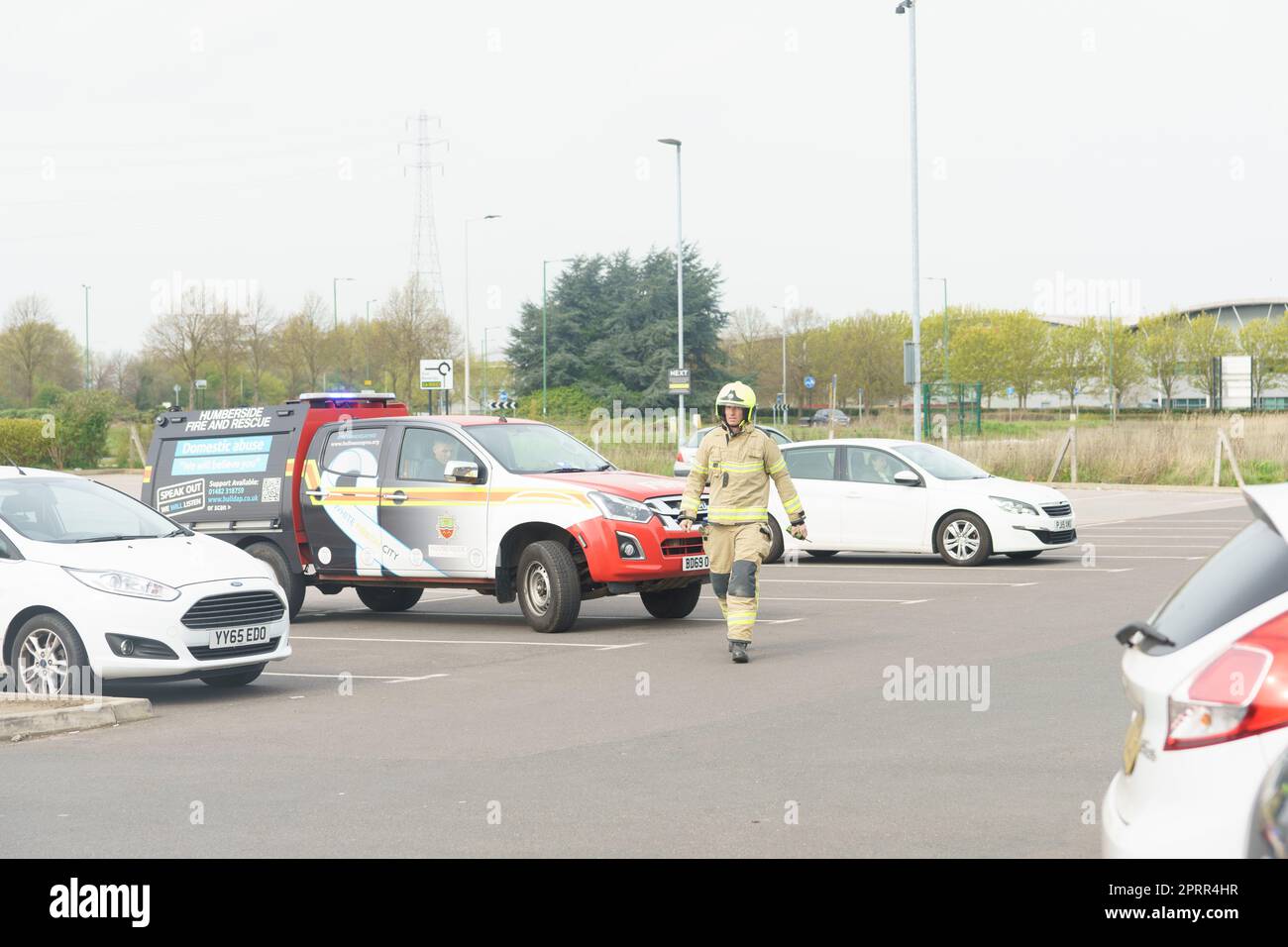 April 27th 2023, Kingswoood. Hull. Fire engines called to a possible