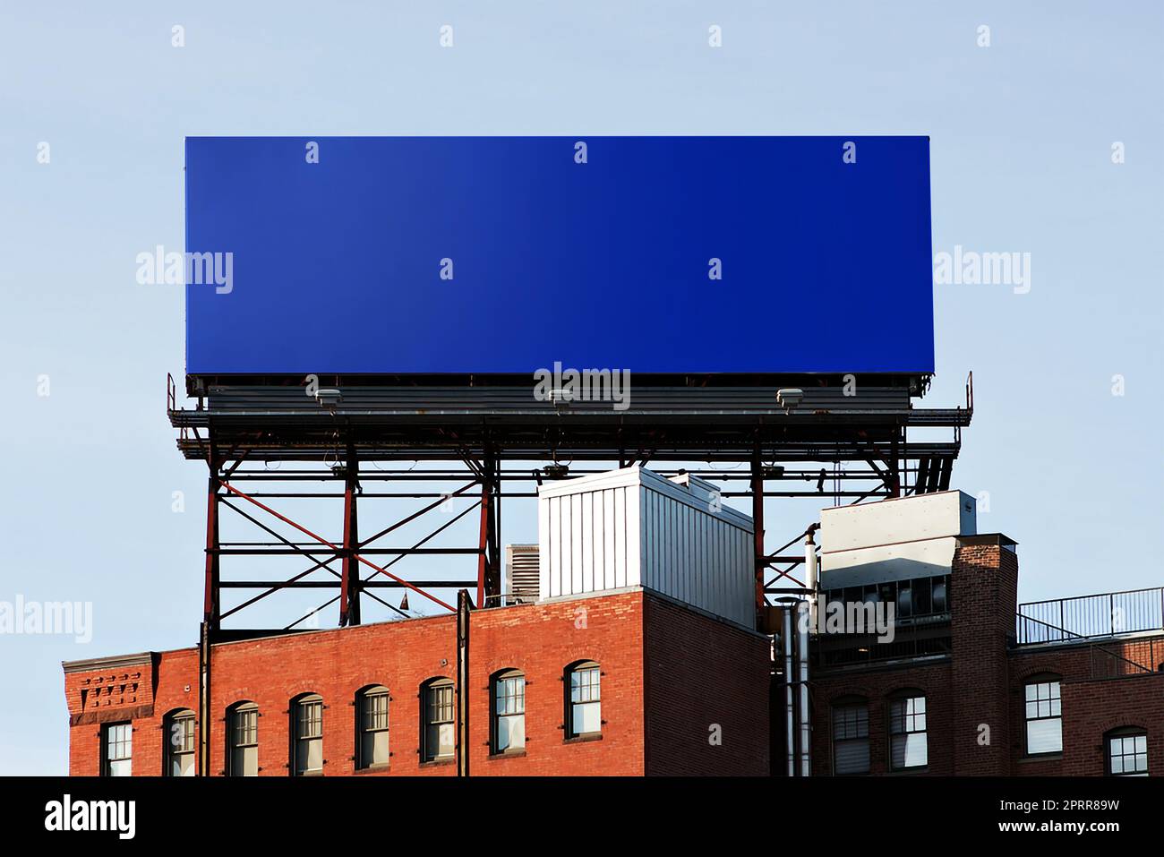 Advertising Outdoor Blank Billboard in the City Stock Photo