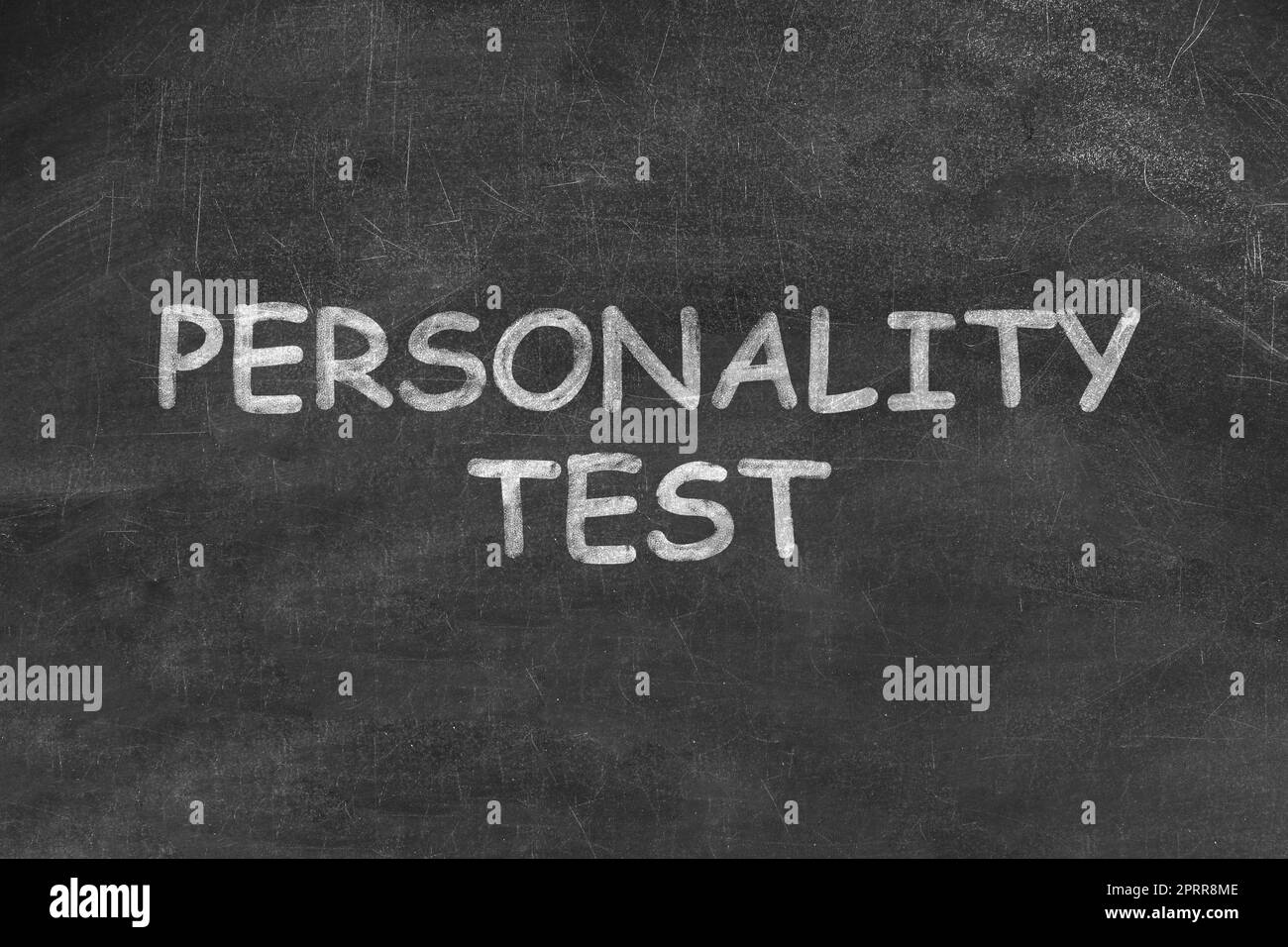 Text Personality Test written on black chalkboard Stock Photo