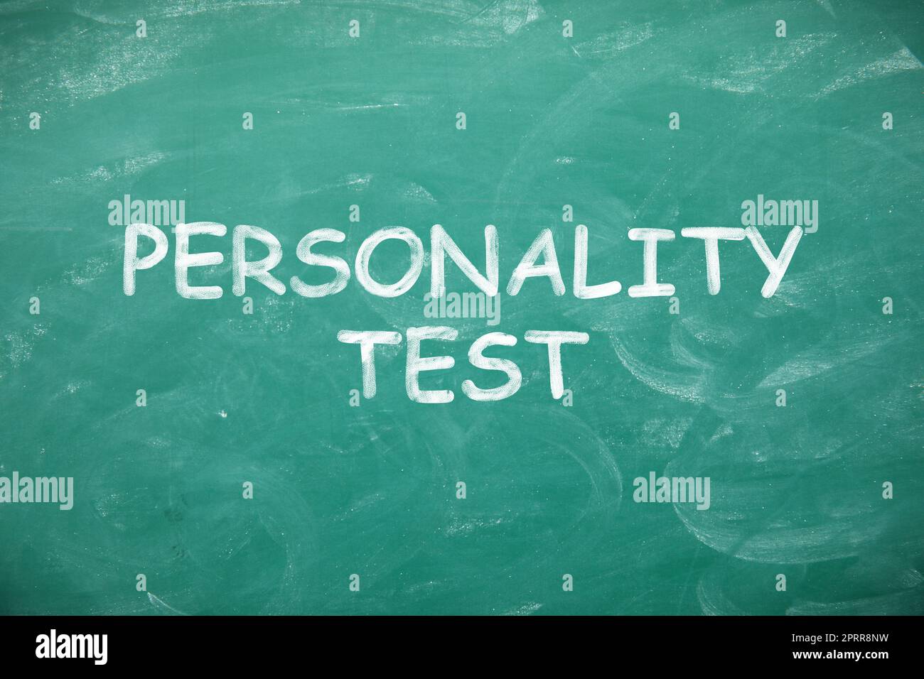 Text Personality Test written on green chalkboard Stock Photo