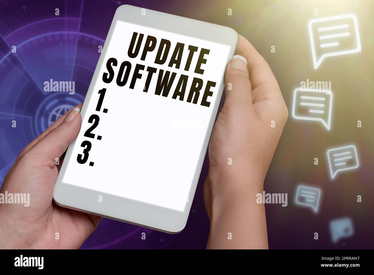 Conceptual display Update Software, Business showcase an application patch fixing the previouslyfound bugs Editing And Retyping Report Spelling Errors Stock Photo