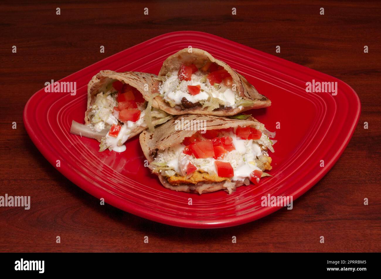 Authentic and traditional Mexican dish known as gorditas Stock Photo
