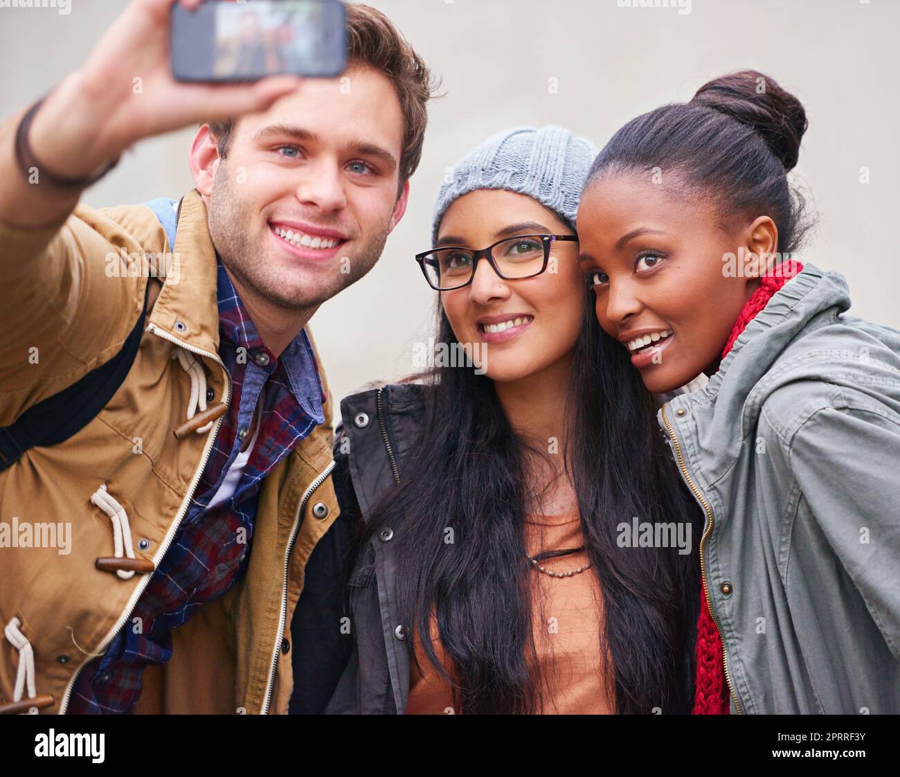 Young college student selfie hi-res stock photography and images - Alamy