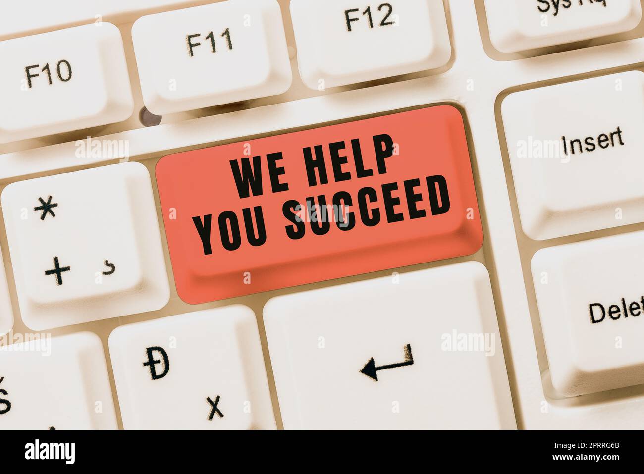 Sign displaying We Help You Succeed. Word Written on Aided Supported Funded someone to reach his dreams Stock Photo