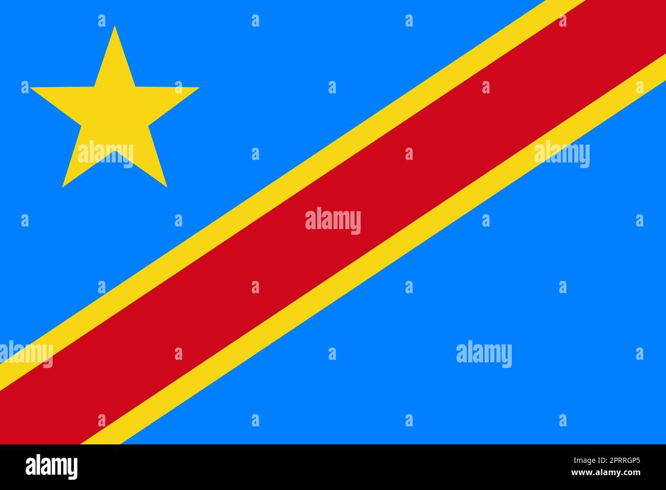 Democratic republic of Congo vector national flag Stock Vector Image ...