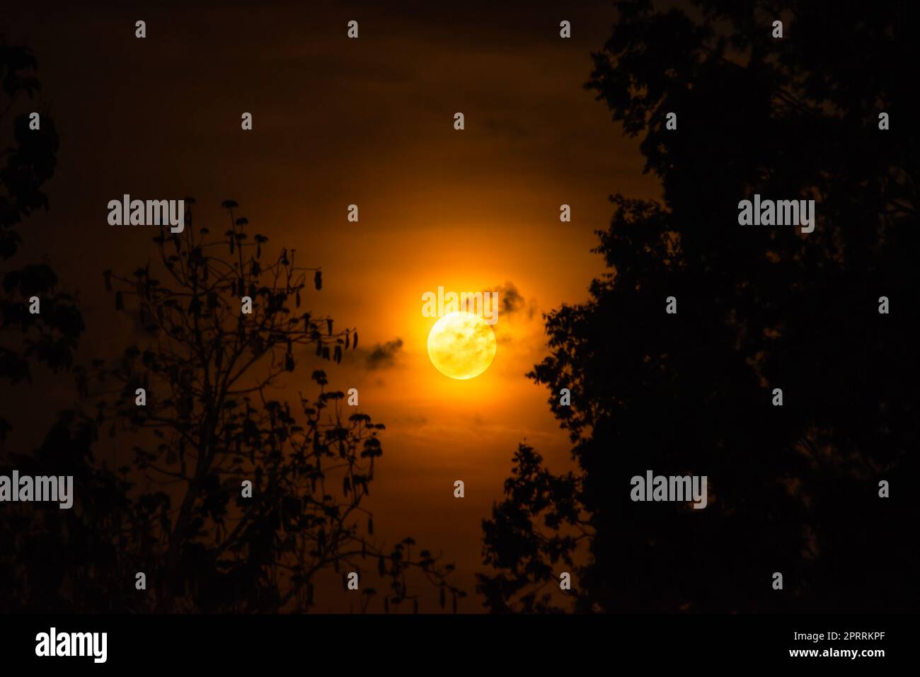 Moon with Night sky and cloud in full moon Stock Photo - Alamy