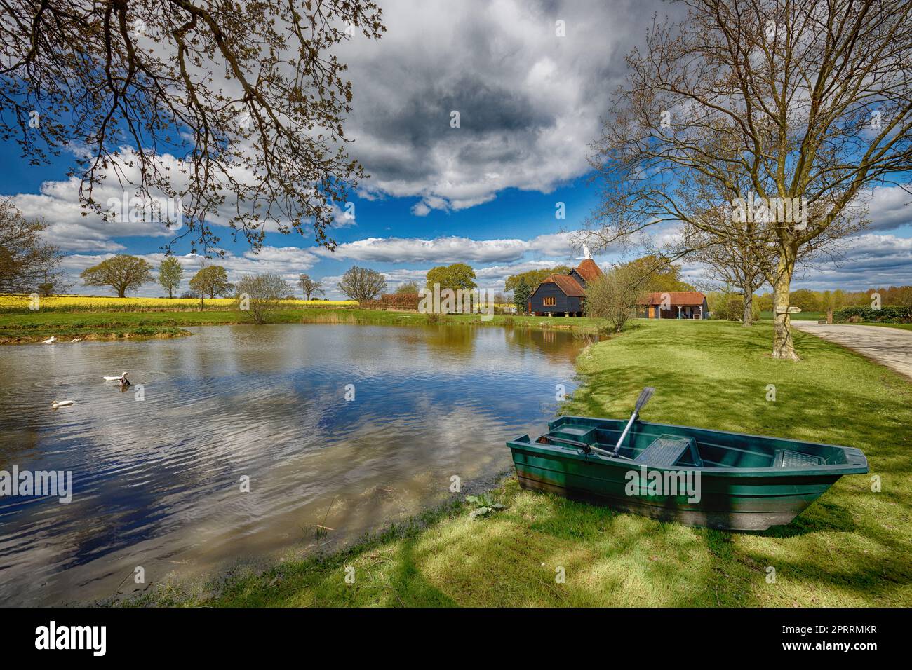 The Farm Pond Stock Photo Alamy