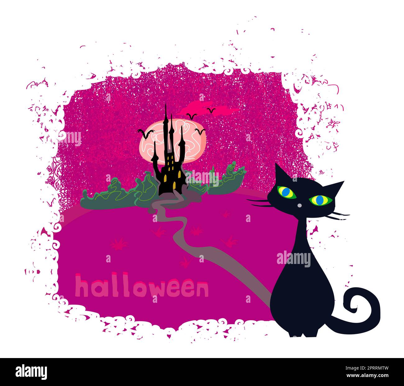 halloween invitation poster Stock Photo - Alamy
