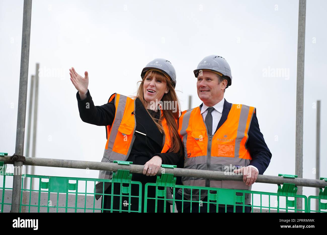 Labour leader Sir Keir Starmer and deputy leader Angela Rayner during a ...