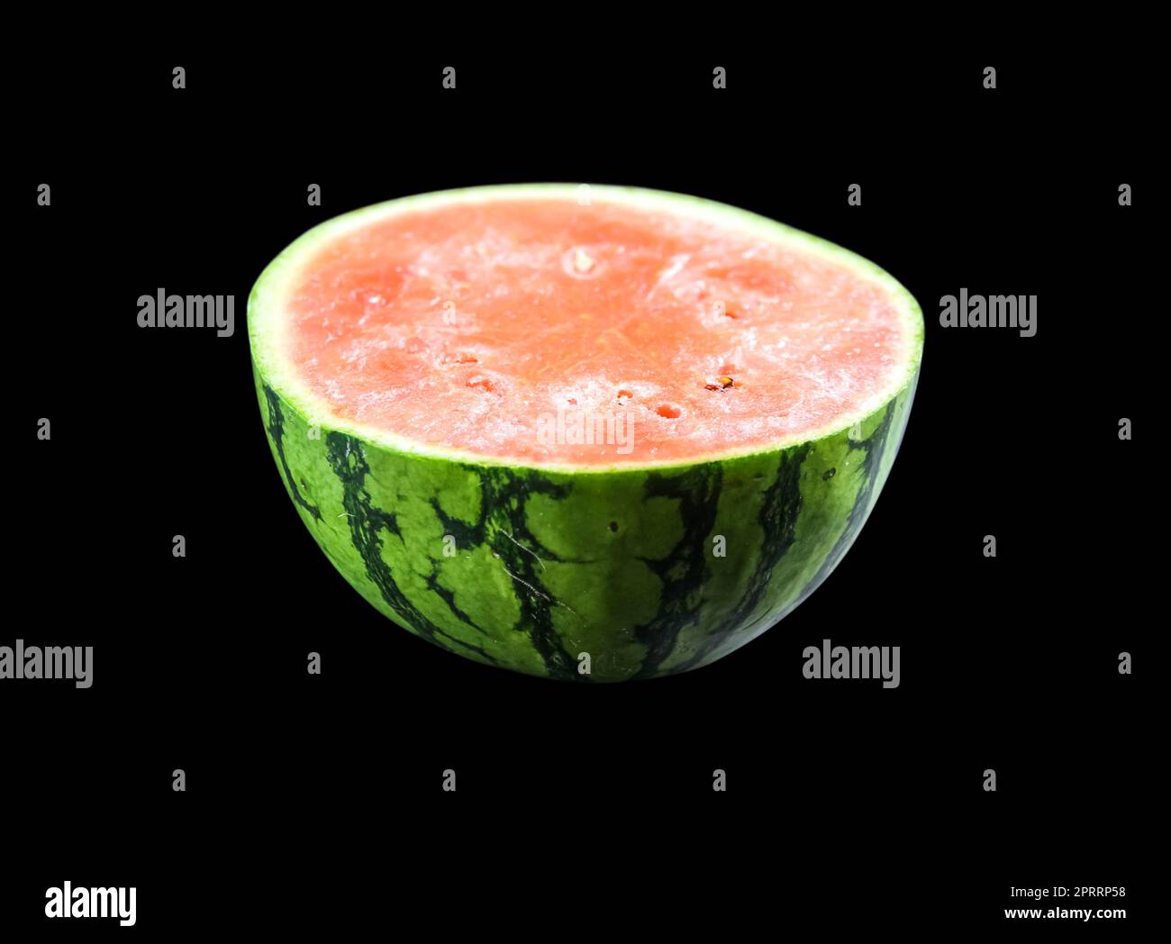 Watermelon slice isolated on black background Stock Photo