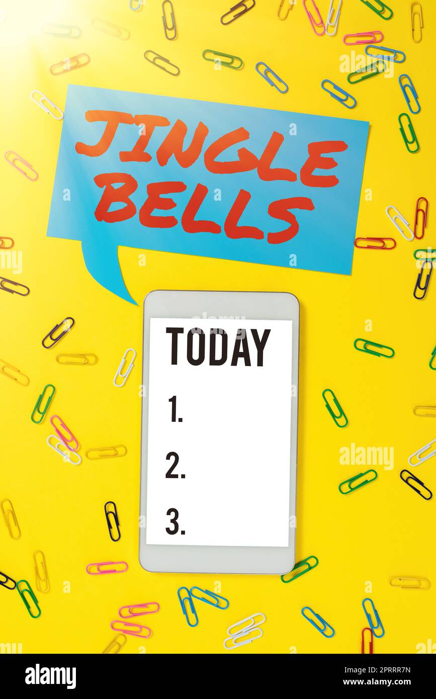 Conceptual caption Jingle Bells. Conceptual photo Most famous