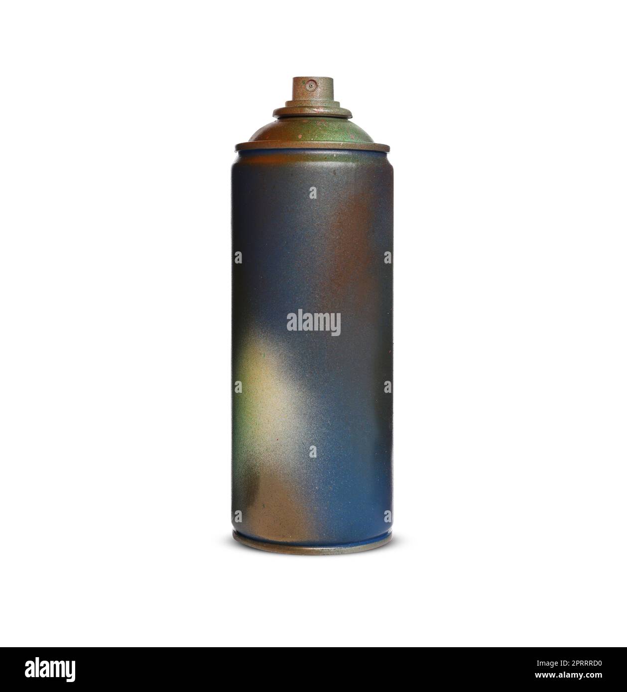 Used can of spray paint on white background Stock Photo Alamy