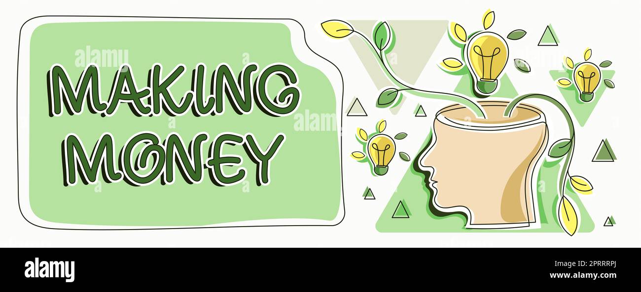 Conceptual display Making Money. Business idea Giving the opportunity to make a profit Earn financial support Stock Photo