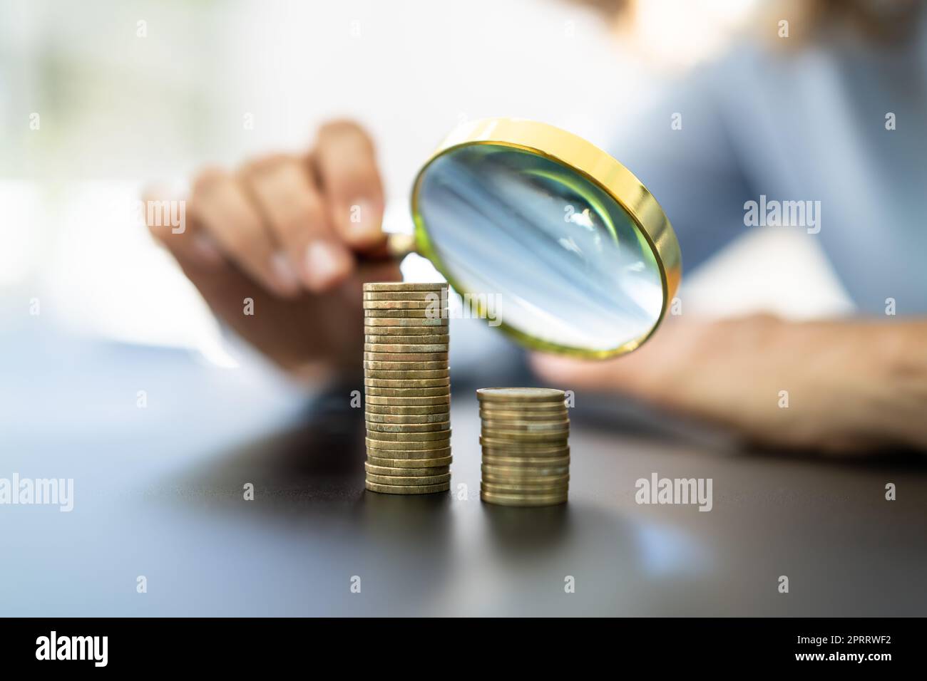 Compare Wage Gap, Money Pay Stock Photo
